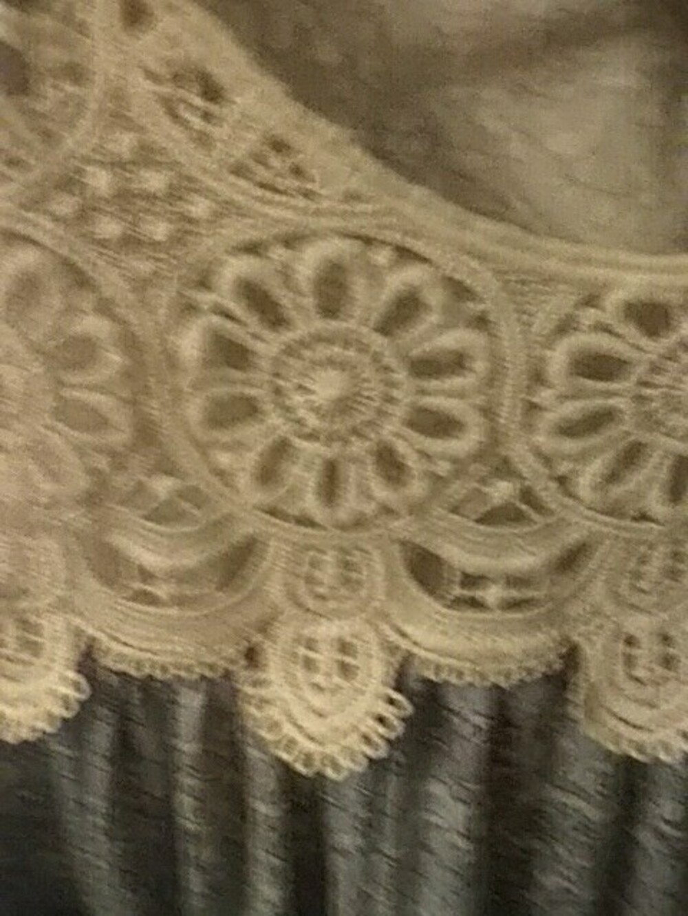 Carisma Pale Blue Nightgown White Crochet Lace Yoke 3X - Picture 3 of 7